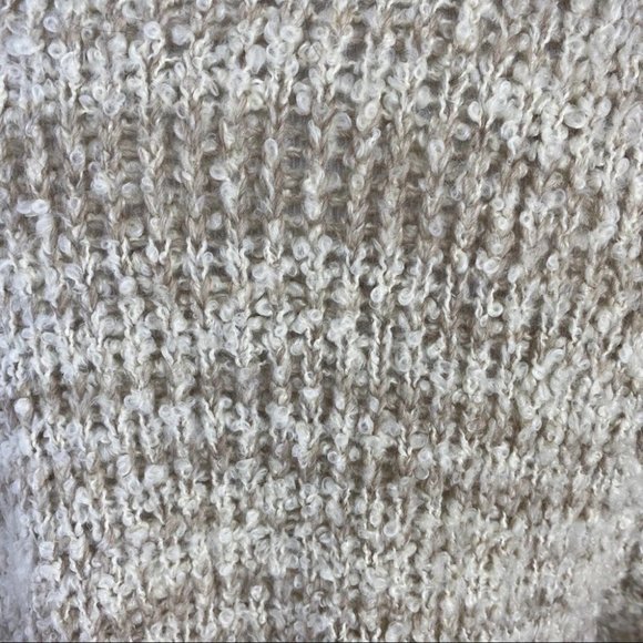 Loft Open Front Oversized Tan Cardigan Wool Mohair Alapaca Blend - Picture 6 of 12